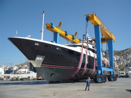 Grua móvel de barco